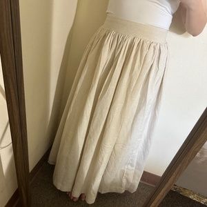 NWT Linen Natural Flowy Skirt